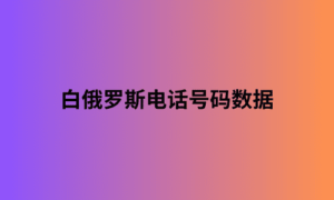 白俄罗斯电话号码数据