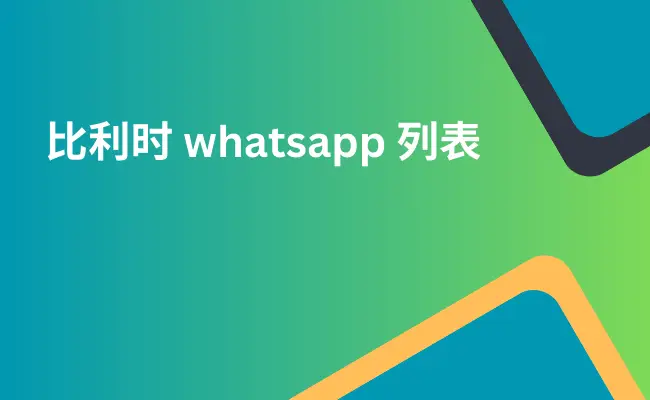 比利时 whatsapp 列表